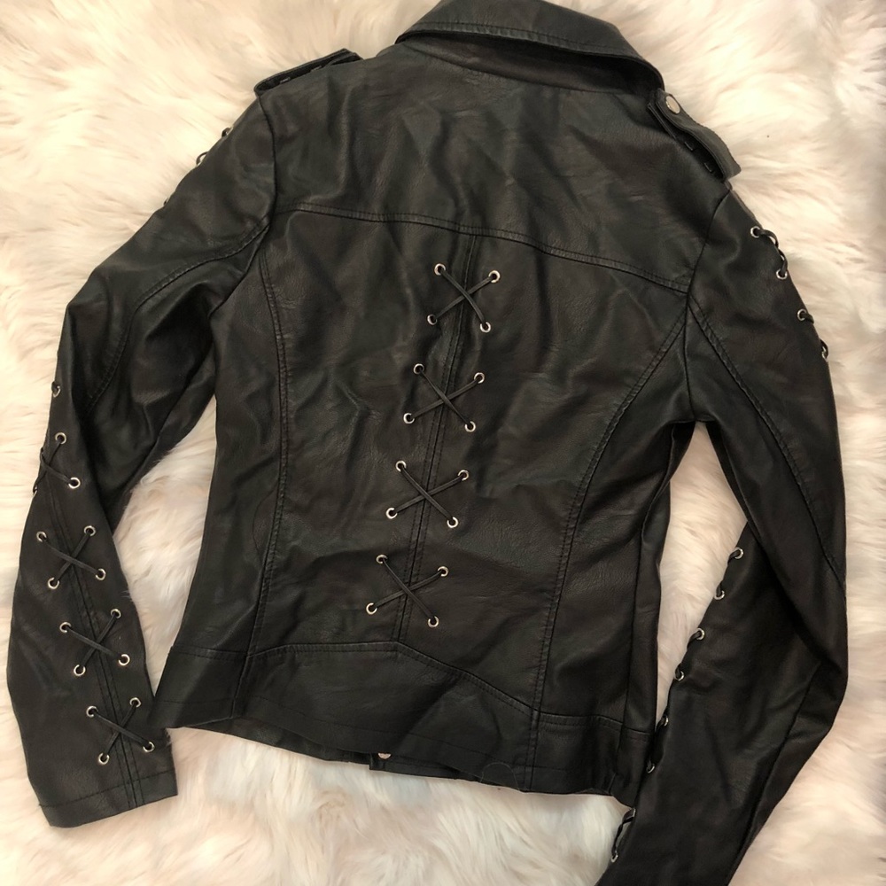 Nasty Gal faux leather Moro jacket